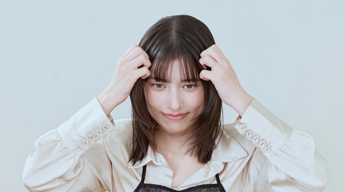 3. シースルーバングで透け感アップ