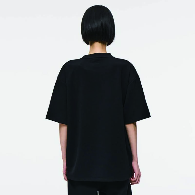 シックスパッド リカバリーウェア オーバーサイズTシャツ ブラック S & シックスパッド リカバリーウェア テーパードパンツ ブラック S セット