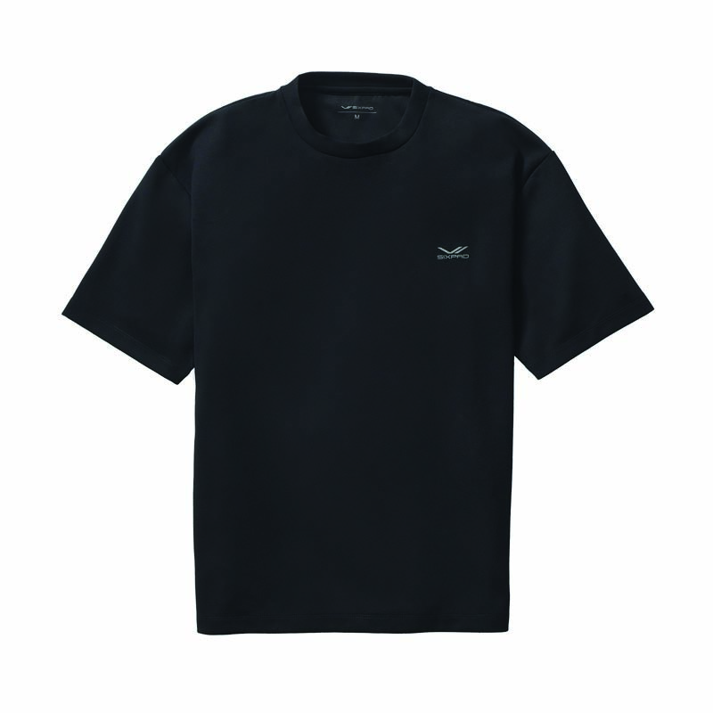 シックスパッド リカバリーウェア オーバーサイズTシャツ ブラック S & シックスパッド リカバリーウェア ハーフパンツ ブラック S セット