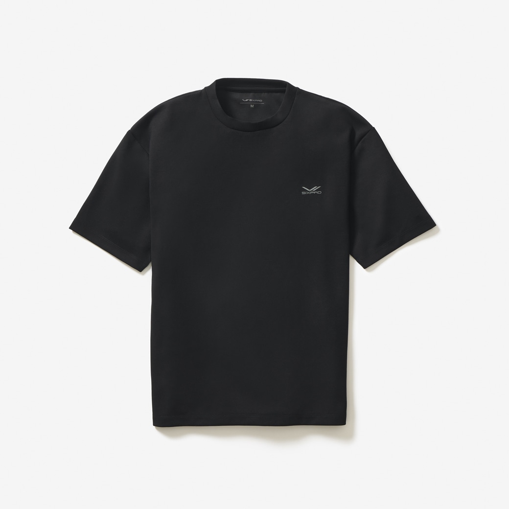シックスパッド リカバリーウェア オーバーサイズTシャツ ブラック M