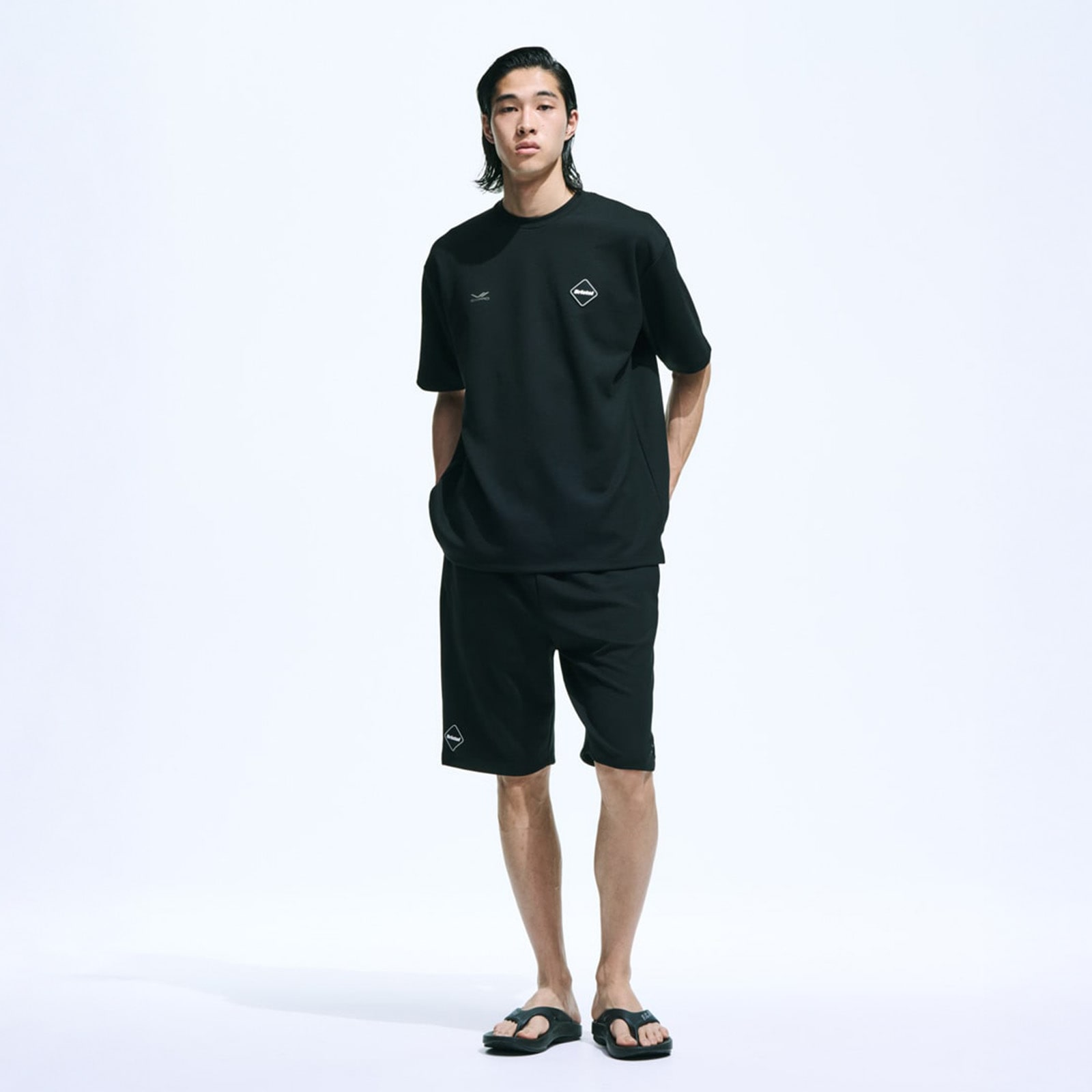 シックスパッド × F.C.R.B. リカバリー ショーツ ブラック S