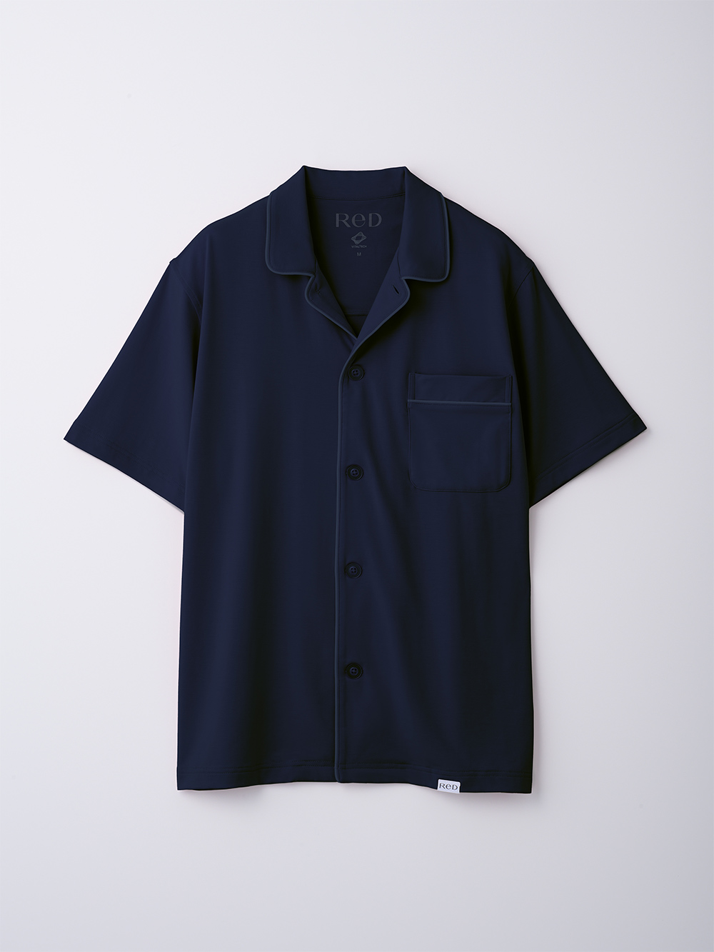 ReD ぐっすりパジャマ ベーシック 前開き半袖 ネイビー L ネイビー L