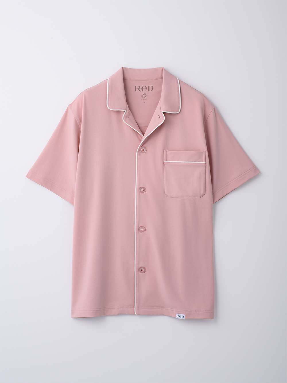 ReD ぐっすりパジャマ ベーシック 前開き半袖 ピンク LL ピンク LL