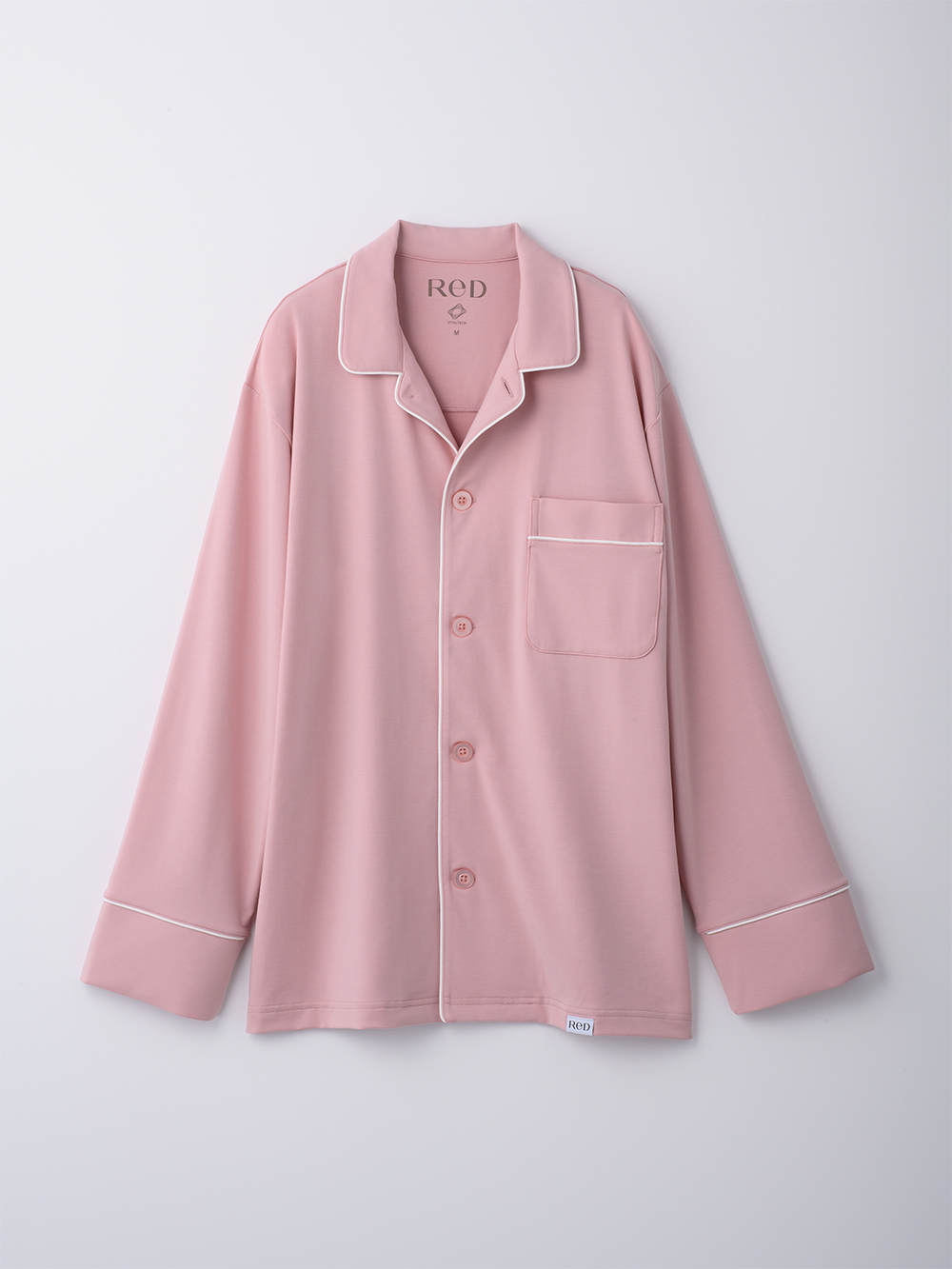 ReD ぐっすりパジャマ ベーシック 前開き長袖&ロングパンツ上下セット ピンク LL ピンク LL