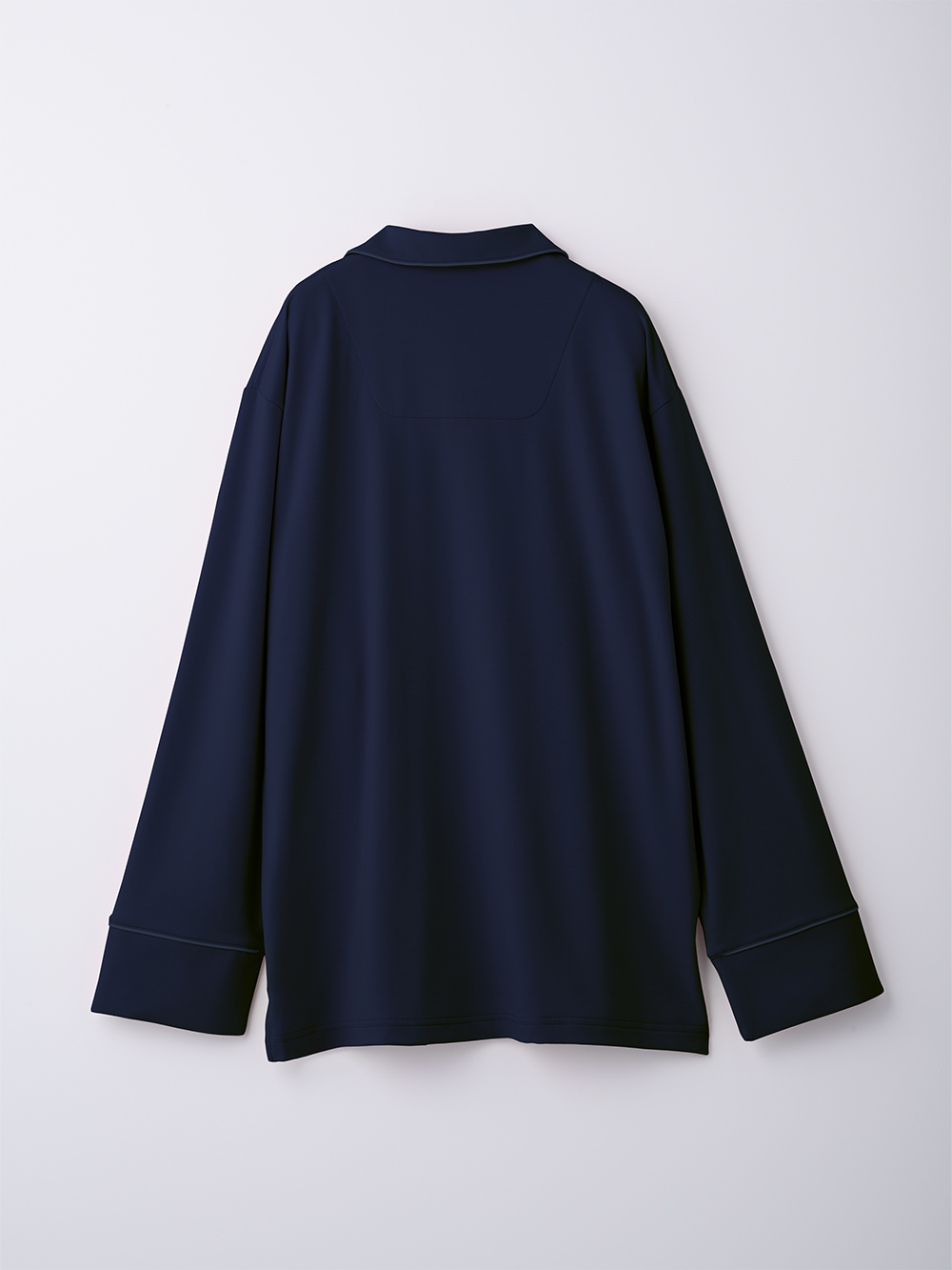 ReD ぐっすりパジャマ ベーシック 前開き長袖&ロングパンツ上下セット ネイビー L ネイビー L