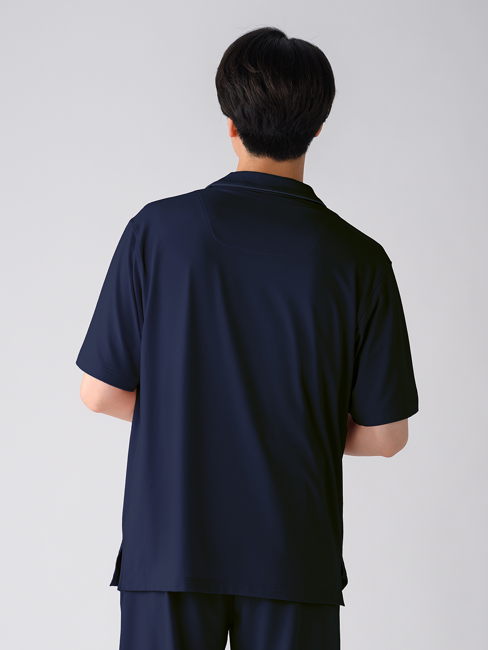ReD ぐっすりパジャマ ベーシック 前開き半袖 ネイビー L ネイビー L