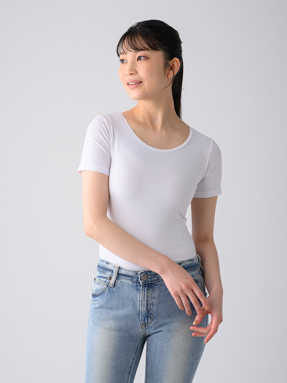 ReD バイタルテック Uネックインナー半袖 肩・腰コリ改善 ホワイト S ホワイト S
