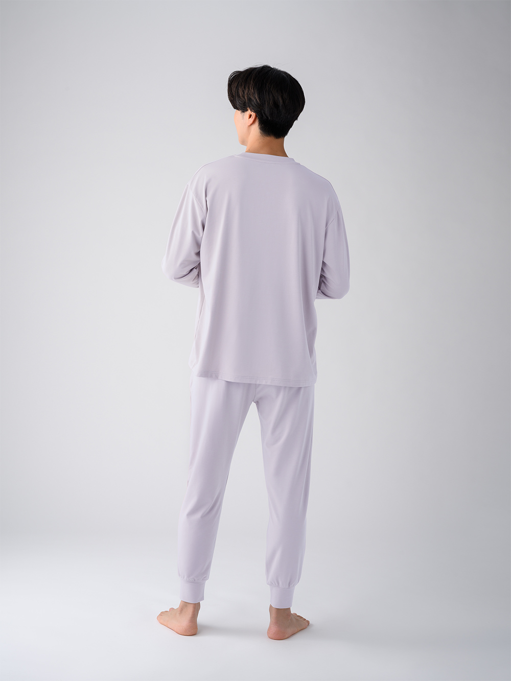 ReD ぐっすりパジャマ ベーシック プルオーバー長袖&ジョガーパンツ上下セット ラベンダー M ラベンダー M